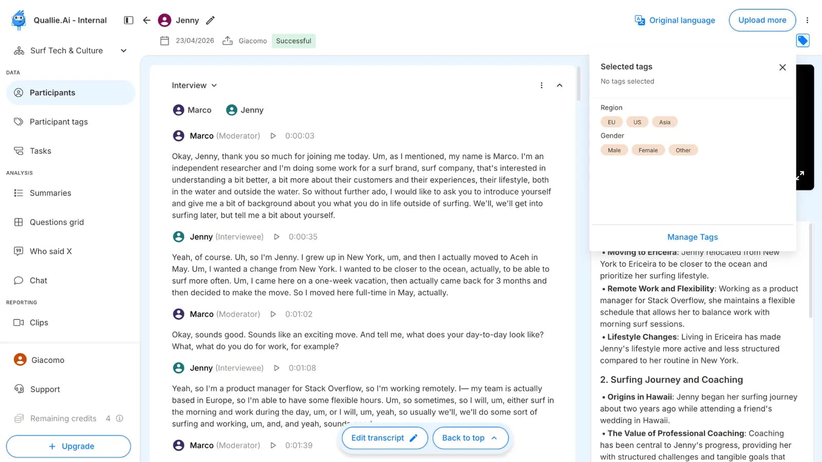 Assign tags