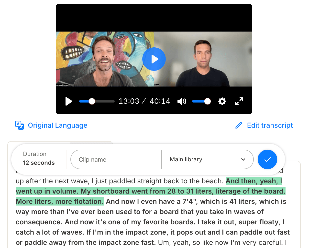 Clip video