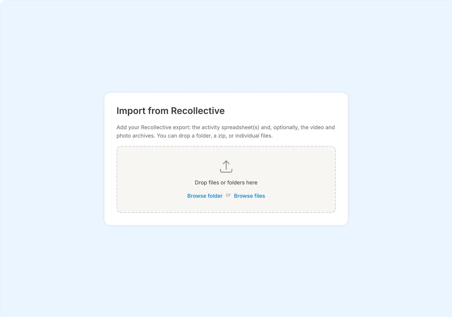 Option 4: Import from Recollective